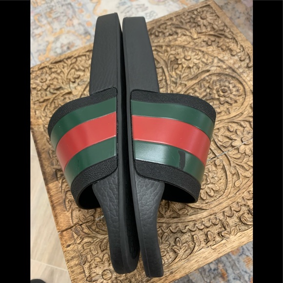 Gucci Web Slides Men’s Sandals Size 10 - Picture 14 of 15